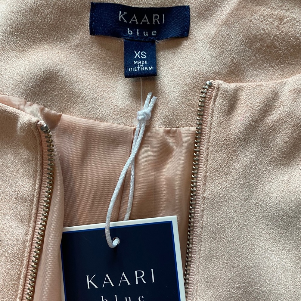 NWT Pink Suede Ruffle Jacket - Picture 2 of 5
